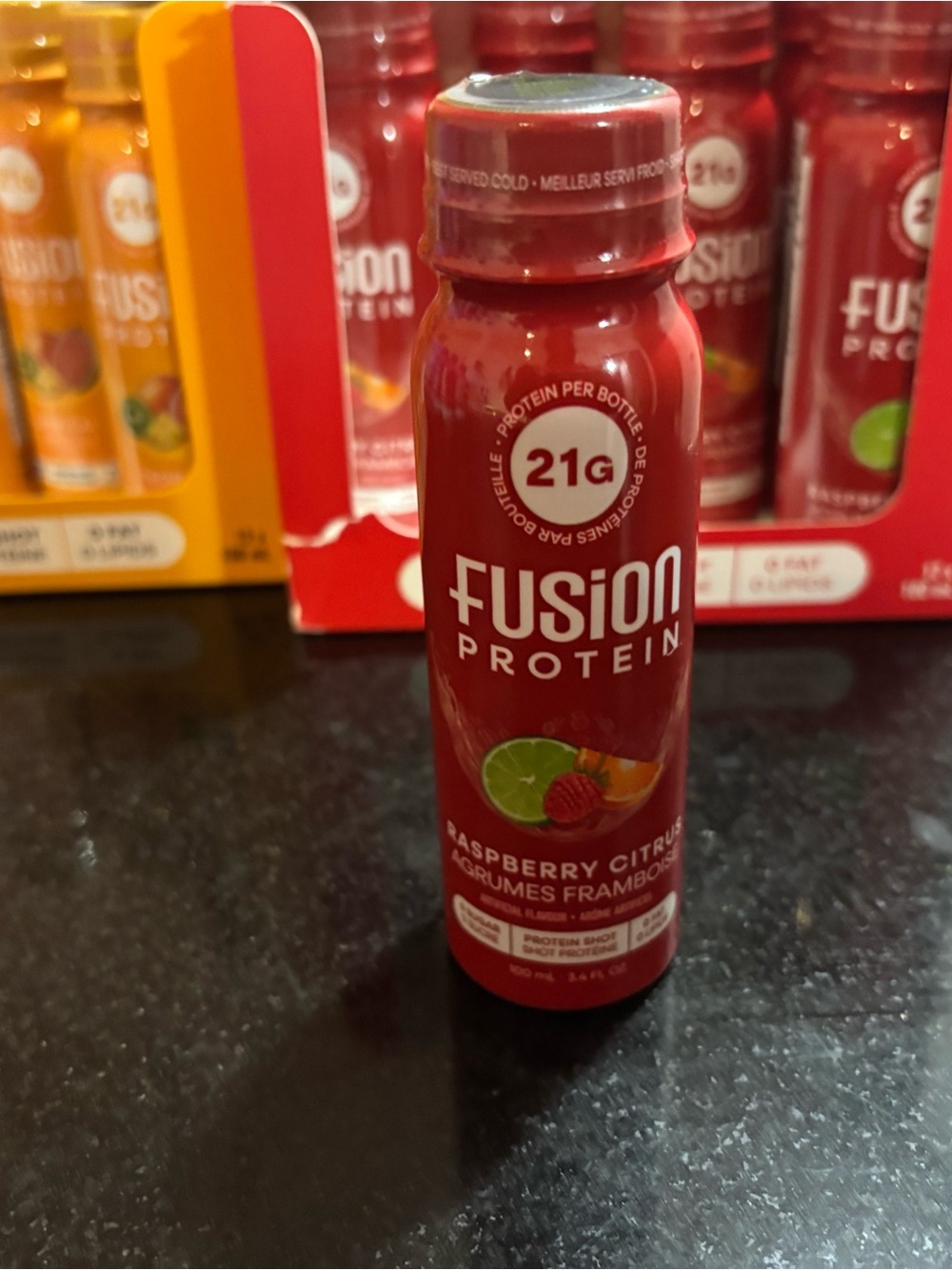 Raspberry Citrus Ready-to-Drink Protein Shake - Red